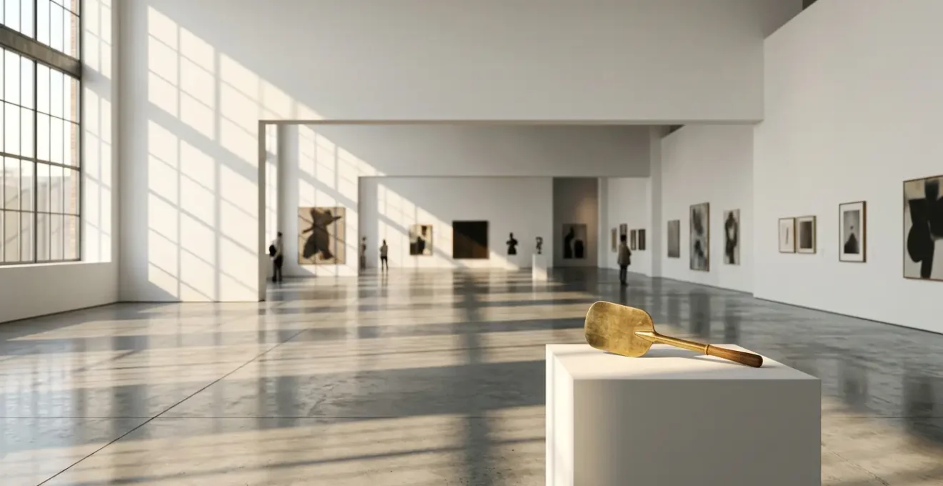Contemporary British art gallery space showing diverse artistic movements and valuation elements