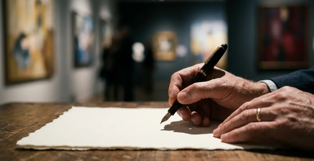 A compelling scene that embodies the art of writing powerful art reviews that resonate with readers and editors