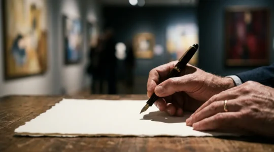 A compelling scene that embodies the art of writing powerful art reviews that resonate with readers and editors