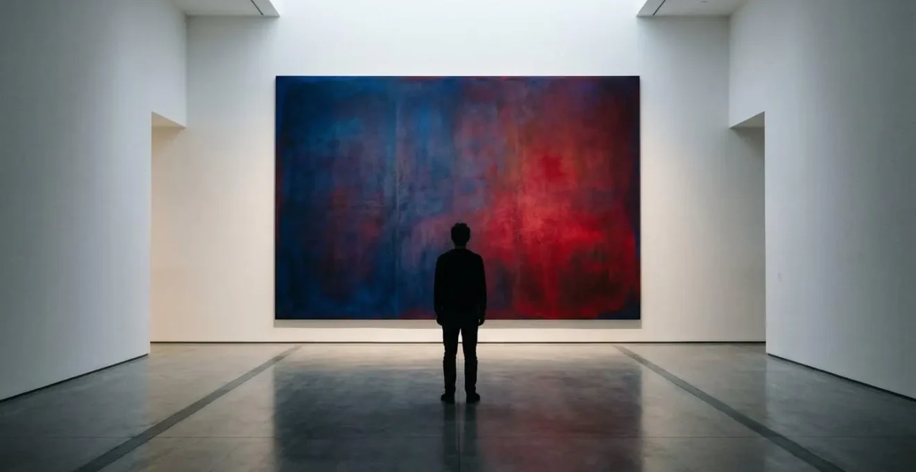 Abstract representation of human neural pathways responding to color stimuli in gallery environment