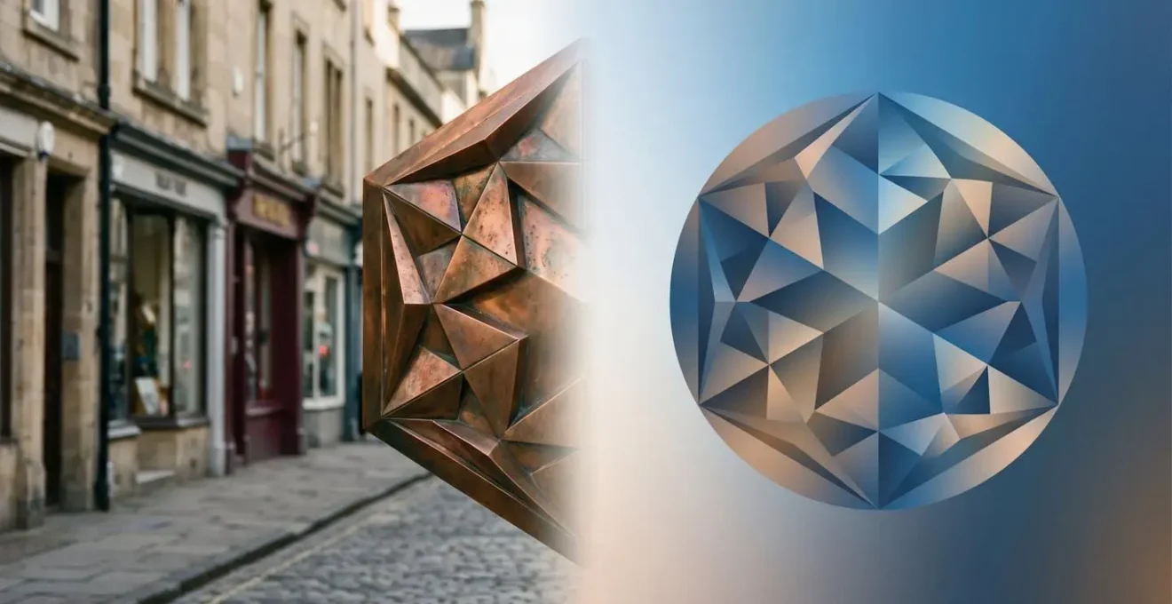 Visual demonstration of logo adaptability from storefront to digital avatar
