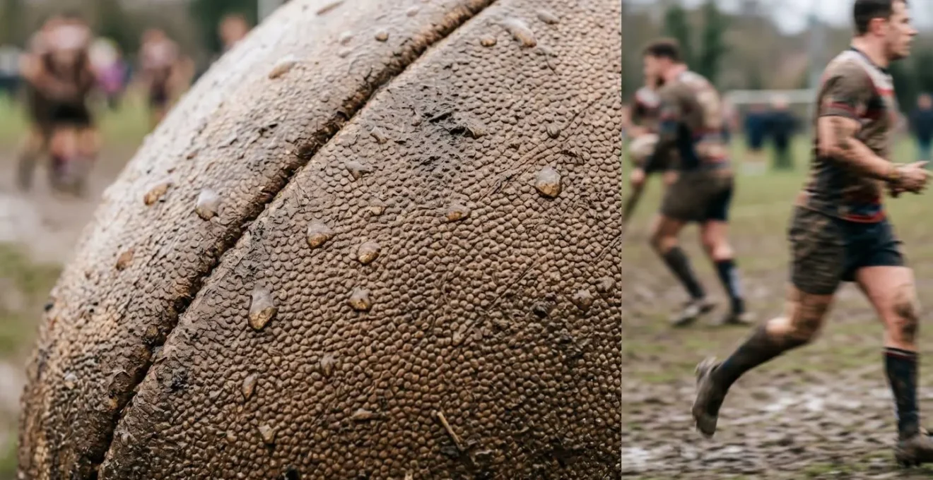 Close-up comparison showing three types of blur in rugby photography